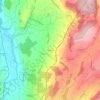 Mappa topografica Blessens, altitudine, rilievo