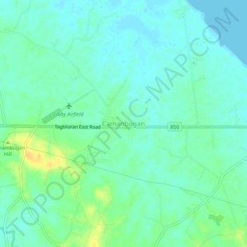 Mappa topografica Camanbugan, altitudine, rilievo