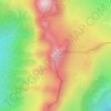 Mappa topografica Alto Los Tunjos, altitudine, rilievo