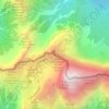 Mappa topografica Mangart Saddle, altitudine, rilievo
