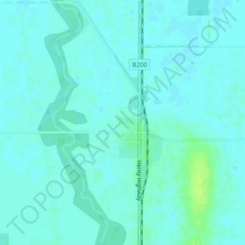 Mappa topografica Rosebery, altitudine, rilievo