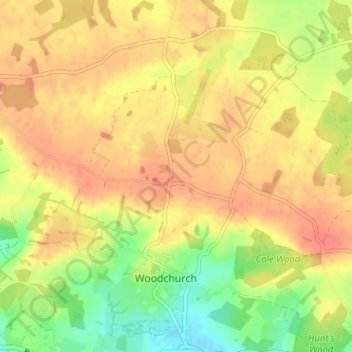 Mappa topografica Shirkoak, altitudine, rilievo