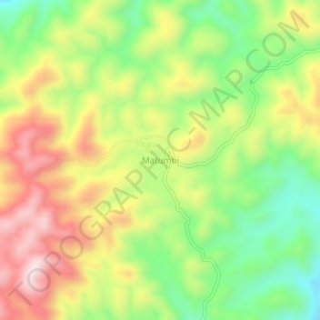 Mappa topografica Matumbi, altitudine, rilievo