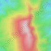 Mappa topografica Mount Oriod, altitudine, rilievo