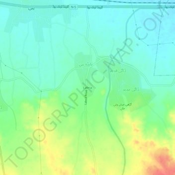 Mappa topografica Lalma, altitudine, rilievo