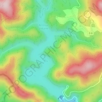 Mappa topografica La Castelle, altitudine, rilievo