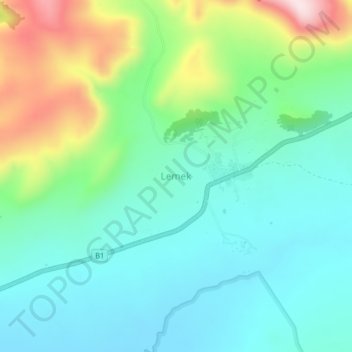 Mappa topografica Lemek, altitudine, rilievo