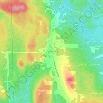 Mappa topografica Val-Limoges, altitudine, rilievo