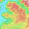 Mappa topografica Oroz, altitudine, rilievo