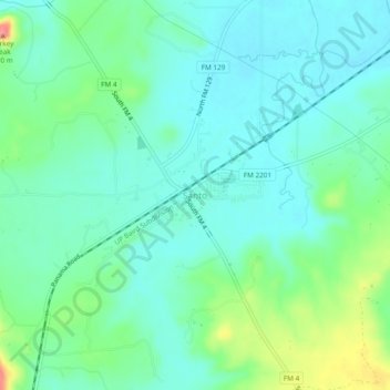Mappa topografica Santo, altitudine, rilievo