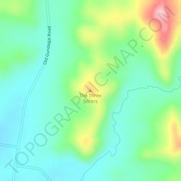 Mappa topografica The Three Sisters, altitudine, rilievo