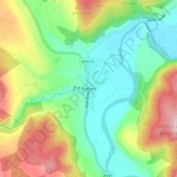 Mappa topografica Rothes, altitudine, rilievo