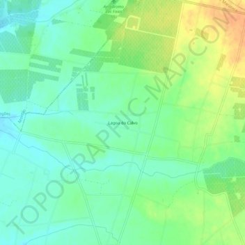 Mappa topografica Lagoa do Calvo, altitudine, rilievo