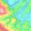 Mappa topografica Le Vieux Bourg, altitudine, rilievo