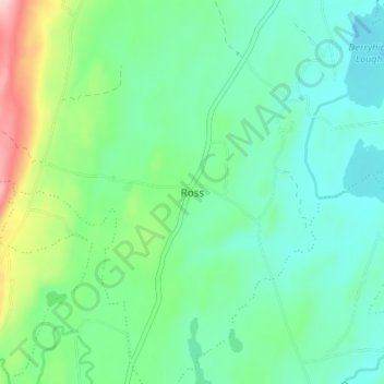 Mappa topografica Ross, altitudine, rilievo