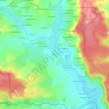 Mappa topografica Même, altitudine, rilievo