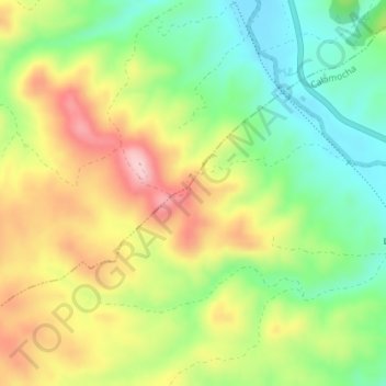 Mappa topografica Cabezo Castillo, altitudine, rilievo