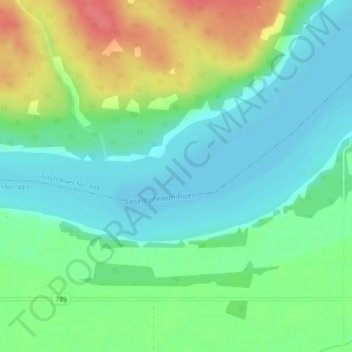 Mappa topografica Codette Lake, altitudine, rilievo
