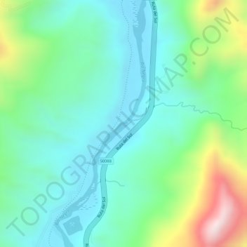 Mappa topografica Chorro, altitudine, rilievo