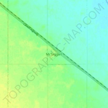 Mappa topografica McTaggart, altitudine, rilievo