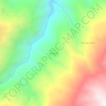 Mappa topografica Atique, altitudine, rilievo