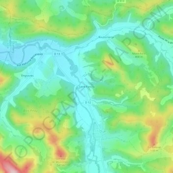 Mappa topografica Saint-Pastou, altitudine, rilievo