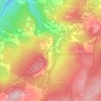 Mappa topografica Llanfair, altitudine, rilievo