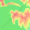 Mappa topografica Woodland, altitudine, rilievo