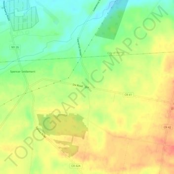 Mappa topografica Dix, altitudine, rilievo