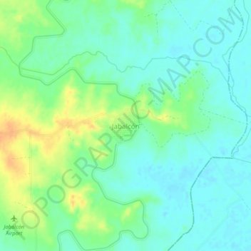 Mappa topografica Jabalcón, altitudine, rilievo