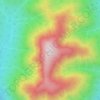 Mappa topografica Mount Sutton, altitudine, rilievo