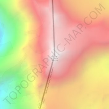 Mappa topografica Mount Hubbard, altitudine, rilievo