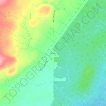 Mappa topografica London, altitudine, rilievo