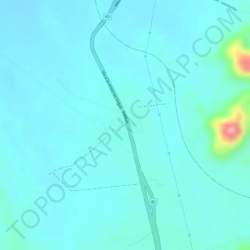 Mappa topografica Las Vegas, altitudine, rilievo