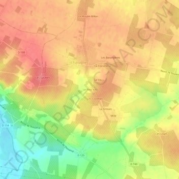 Mappa topografica Le Petit Val, altitudine, rilievo