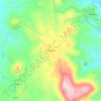 Mappa topografica São Sebastião, altitudine, rilievo