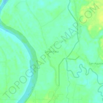 Mappa topografica Santa Rosa, altitudine, rilievo