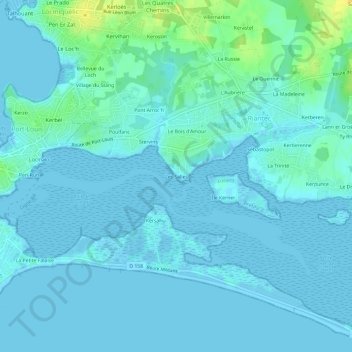 Mappa topografica Les Salles, altitudine, rilievo