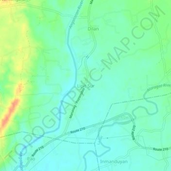 Mappa topografica Lipit Sur, altitudine, rilievo