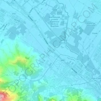 Mappa topografica Catena, altitudine, rilievo