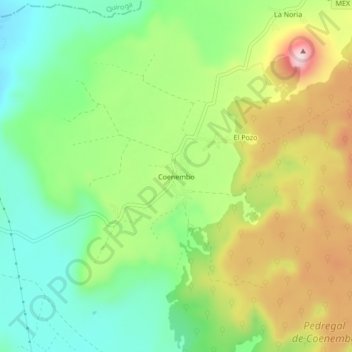 Mappa topografica Coenembo, altitudine, rilievo