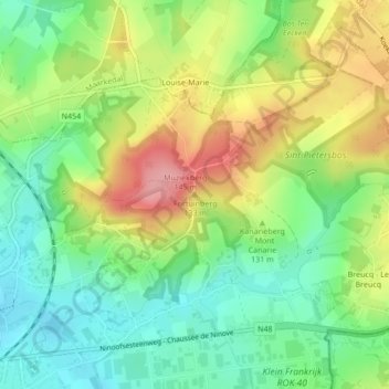Mappa topografica Fortuinberg, altitudine, rilievo