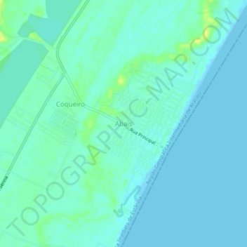 Mappa topografica Abaís, altitudine, rilievo