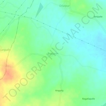 Mappa topografica Bejgaon, altitudine, rilievo