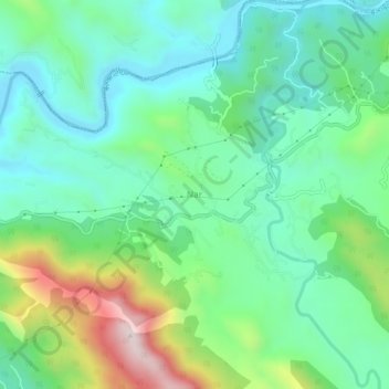 Mappa topografica Nar, altitudine, rilievo