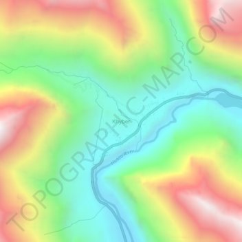 Mappa topografica Khyber, altitudine, rilievo