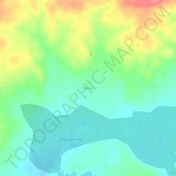Mappa topografica Hatton, altitudine, rilievo