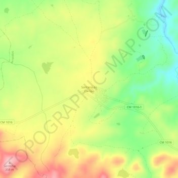 Mappa topografica Santana do Campo, altitudine, rilievo