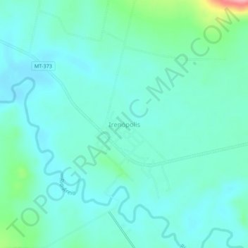 Mappa topografica Irenópolis, altitudine, rilievo