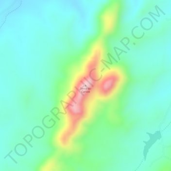 Mappa topografica Serra do Canidé, altitudine, rilievo